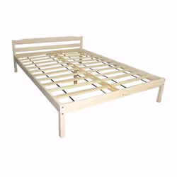 Lit double 2 personnes en bois avec sommier à lattes Le matelas n?est pas inclus Facile à monter Matière: bois de pin Couleur ...