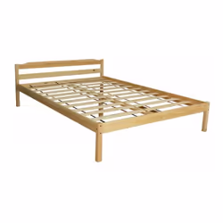 Lit double 2 personnes en bois avec sommier à lattes Le matelas n?est pas inclus Facile à monter Matière: bois de pin Couleur ...