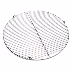 Grille de barbecue - Inox - Ronde 55 cm - Résistante aux températures élevées - Facile à nettoyer - Multicolore