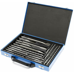 Helloshop26 - Jeu de 17 forets et burins sds avec coffret perforateur burineur bricolage outils atelier