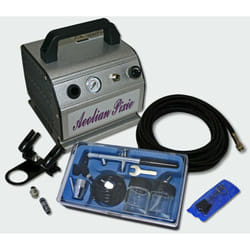 Kit compresseur airbrush aérographe pour débutants avec un pistolet + accessoires