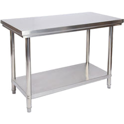 Table de travail en acier inoxydable 120 x 60 x 85 cm cuisine professionnel