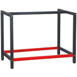 Helloshop26 - Pied établi 100 cm acier anthracite rouge support bureau emballage atelier