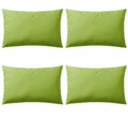 Lot de 4 coussins oreiller pour extérieur décoration jardin 60 x 40 cm vert pomme DEC020093