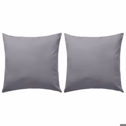 Lot de 2 coussins oreiller pour e par terieur decoration jardin 45 par 45 gris