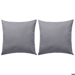 Lot de 2 coussins oreiller pour e par terieur decoration jardin 45 par 45 gris