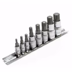 Nous vous proposons un jeu de douilles XZN. Le kit se compose de 8 douilles à denture multiples dans les dimensions M4, M5, M ...