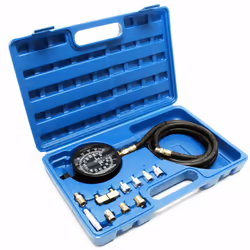 Un ensemble d‘outils de haute qualité, bien rangés dans un coffret portable, pour la mesure professionnelle de la pression d‘ ...