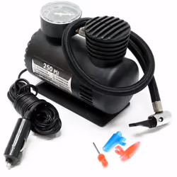 Un compresseur compacte pour un gonflage rapide et simple de pneus, de ballons, de matelas pneumatiques, de bateaux gonflable ...