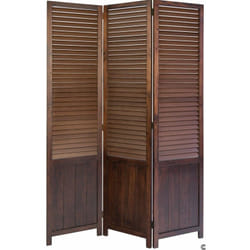Décoshop26 - Paravent 3 panneaux marron en bois 120x170cm PAR06021