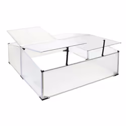 Mini serre jardin double aluminium et polycarbonate 100 x 120 x 40 cm ouverture par verin potager exterieur