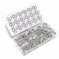 Un kit d’anneaux de joint de 450 pièces avec des bagues de garniture en aluminium. Vous recevrez le set bien trié dans un cof ...