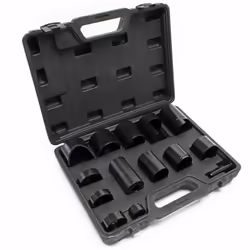 Un coffret de 14 pièces d’extraction pour les presses hydrauliques, qui contient une grande quantité de douilles de sertissag ...
