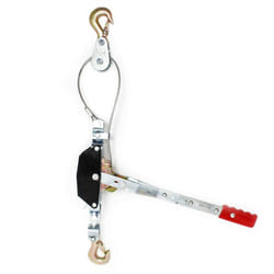 Helloshop26 - Le palan manuel 2000 kg 2.2m 2 transmission 2 crochets treuil de traction outils garage atelier bricolage
