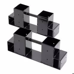 Dispositif dempilage - Non spécifié - Support bois de chauffage - Acier revêtu - Lot de 2 - 34x10x15 cm