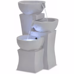 Fontaine d'intérieur avec LED Fontaine est faite de polyrésine. L'écoulement de l'eau en cascade est éclairé par des LED, ce  ...