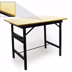 Cette table de travail pliable représente le complément parfait à votre atelier ! Avec son panneau MDF de 15 mm d'épaisseur d ...