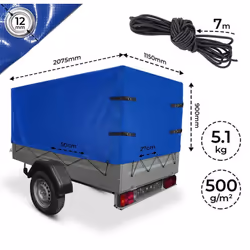 Protégez vos marchandises pendant le transport avec notre bâche pour la remorque. Chaque côté de la bâche est renforcé avec œ ...