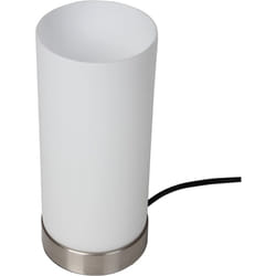 Lampe de table tactile en forme de cylindre ampoule e14 max 40 watts ou led dimmable hauteur 25 cm 3 niveaux d'intensité lampe de chevet à poser