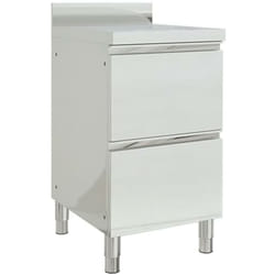 Armoire de cuisine commerciale 96 cm avec 2 tiroirs acier Inoxydable