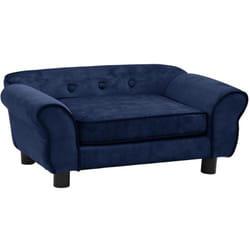 Canapé pour chien 72 cm peluche bleu