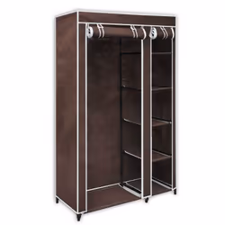 Armoire de rangement avec penderie élégante et robuste 4 étagères et une penderie. Peu encombrant et facile à assembler. Ferm ...