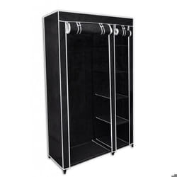 Armoires penderie etagere tissu noir entree chambre camping