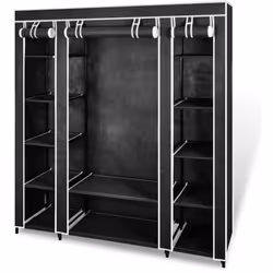 Cette armoire pliable en tubes métalliques a une couverture en textile non-tissé. Vous pouvez la mettre dans votre salon, vér ...