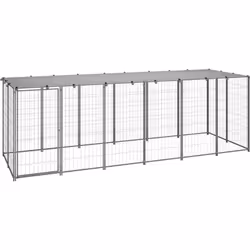 Ce chenil polyvalent est un excellent paradis de jeu en plein air pour vos chiens! La grande cage pour chien offre un grand e ...