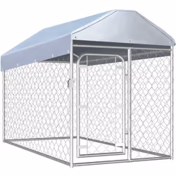 Offrez sûreté, sécurité et confort à votre chiot avec ce chenil d'extérieur. Cette niche polyvalente pour chiens a des multip ...