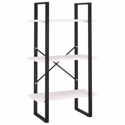 etagere de rangement design 60 x 30 x 105 cm bois de pin massif blanc