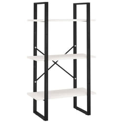 etagere de rangement design 60 x 30 x 105 cm bois de pin massif blanc