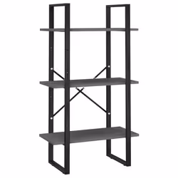 etagere de rangement 60 x 30 x 105 cm bois de pin massif gris