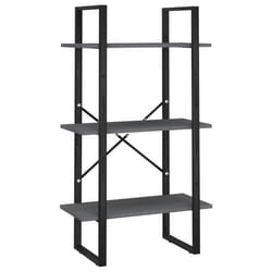 etagere de rangement 60 x 30 x 105 cm bois de pin massif gris