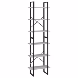 etagere de rangement 60 x 30 x 210 cm agglomere gris