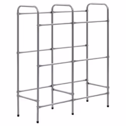 etagere de rangement pour 6 caisses 96 x 33 x 116 cm acier argente