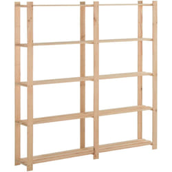 Helloshop26 - tagère 5 niveaux stockage 170 x 28,5 x 170 cm bois de pin massif