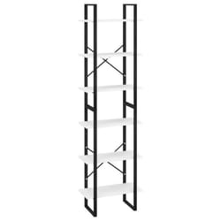 Lot de 2 etageres de rangement 60 x 30 x 210 cm agglomere blanc