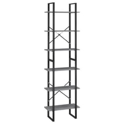 Lot de 2 etageres de rangement 60 x 30 x 210 cm bois de pin massif gris