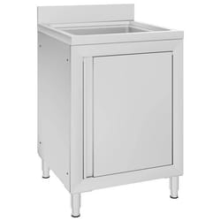 evier de cuisine commercial 60 x 60 x 96 cm acier Inoxydable