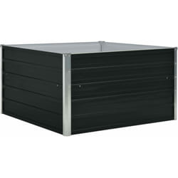 Helloshop26 - Jardinière 100 x 100 x 45 cm acier galvanisé anthracite