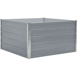 Helloshop26 - Jardinière 100 x 100 x 45 cm acier galvanisé gris