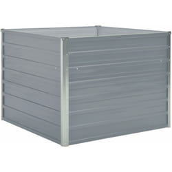 Jardinière 100 x 100 x 77 cm gris acier galvanisé