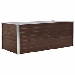 Jardiniere 160 x 80 x 45 cm acier galvanise marron