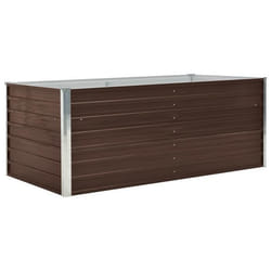 Jardiniere 160 x 80 x 45 cm acier galvanise marron