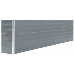 Helloshop26 - Jardinière lit surélevé plantes fleurs jardin 320 x 40 x 77 cm acier galvanisé gris