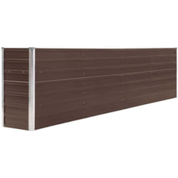 Helloshop26 - Jardinière lit surélevé plantes fleurs jardin 320 x 40 x 77 cm acier galvanisé marron