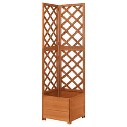 Jardinière dangle - Multicolore - Bois de sapin massif - 40 x 40 x 150 cm - Treillis pour plantes grimpantes