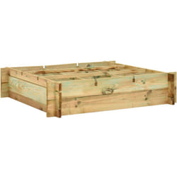 Helloshop26 - Jardinière lit surélevé plantes fleurs jardin 90 x 90 x 20 cm bois imprégné