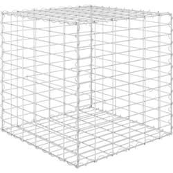 Jardinière lit surélevé plantes fleurs jardin cube à gabion fil d' acier 60 x 60 x 60 cm
